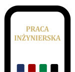 Oprawa twarda z napisem PRACA INŻYNIERSKA