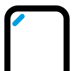 Zszywanie automatyczne - górny róg (1 zszywka)