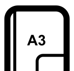 Wydruk wielkoformatowy czarno-biały kreska A3