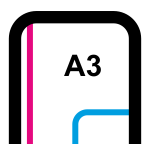 Wydruk wielkoformatowy kolorowy kreska A3