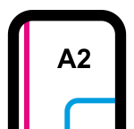 Wydruk wielkoformatowy kolorowy kreska A2