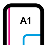 Wydruk wielkoformatowy kolorowy kreska A1