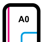 Wydruk wielkoformatowy kolorowy kreska A0
